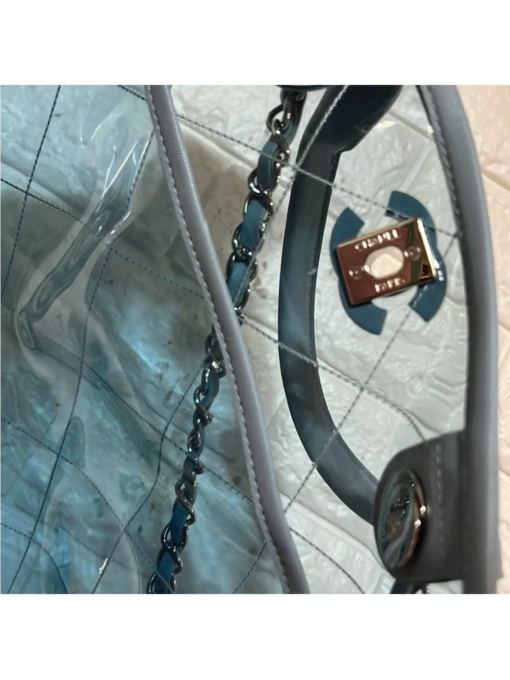 💎 RUNWAY 💎 SPLASH Chanel Clear PVC Tote Bag - Picture 9 of 14